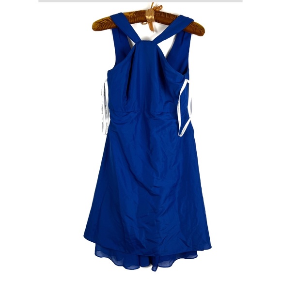 David’s Bridal Chiffon Royal Blue Prom/Bridesmaids Women’s Dress Sz: 2 - Picture 6 of 10